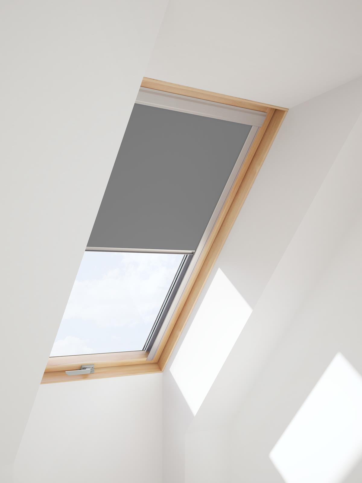 Graphite VELUX blind for bedroom