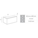 PARMA 02, gypsum brick tile with integrated joint