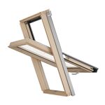 RoofLITE+ SOLID PINE | trä, pivåhängt, dubbelglas takfönster