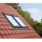 VELUX EKW Intäckningsplåt  | 2 fönster bredvid varandra | För profilerat takmaterial upp till 120 mm | A=10-16cm