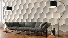 Gips panel HEXAGON (62x72 cm)