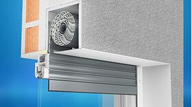 Vorbau-Rollladen Rollolux 2000, Montage am Fenster, innerhalb der Laibung