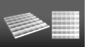 3D-gipsväggpanel LUMI (72x72 cm)