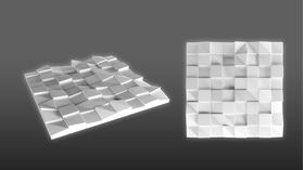 3D-gipsväggpanel QUADRAT (72x72 cm)