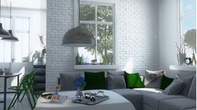 LOFT 1, gypsum brick corner for interior