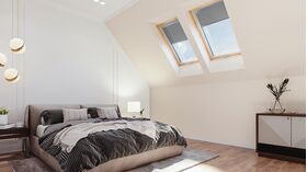 RoofLITE+ TRIO PINE | trä, pivåhängt, trippelglas takfönster