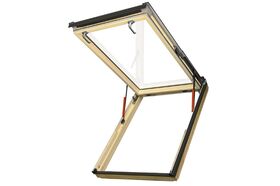 FAKRO FEP P2 | trä, tophängt, säkerhets dubbelglas evakueringsfönster