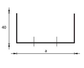 Aussteifungsprofil UA nach DIN 18182 Schnitt Maße
