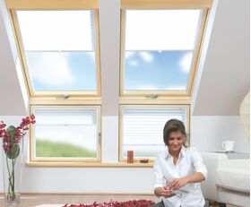 FAKRO APS | Genomskinlig plisségardin för takfönster FAKRO ✓ OptiLight ✓ ARON ✓ ARTENS