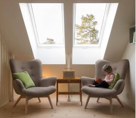 SKYLIGHT | PVC, high pivot, 2-glass roof window