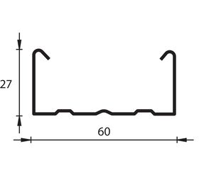 Deckenprofil CD 60 nach DIN 18182 Schnitt Maße