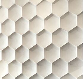 Gips panel HEXAGON (62x72 cm)