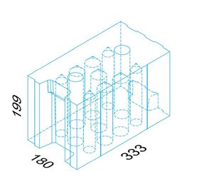 SILKA - Calcium silicate hole block 199x180x333mm