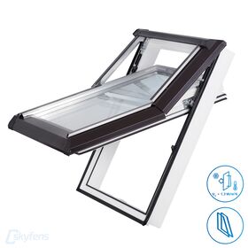 SkyFens SkyLight PLUS TERMO | PVC, high pivot, 2-glass,VSG roof window from the Swiss Arbonia Group