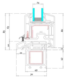 VEKA Perfectline VP70 | PVC facade windows