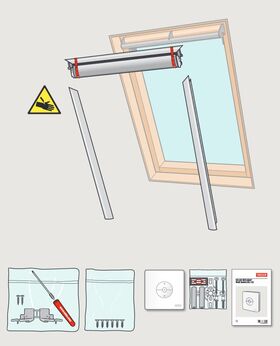 Solar-powered blackout blind VELUX DSL