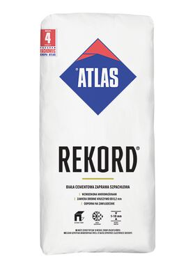 Atlas REKORD WHITE | cement-based mortar for finishing wall and ceiling surfaces (1-10 mm)