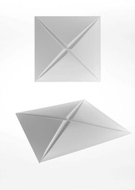 3D-gipsväggpanel VENTE (72x72 cm)