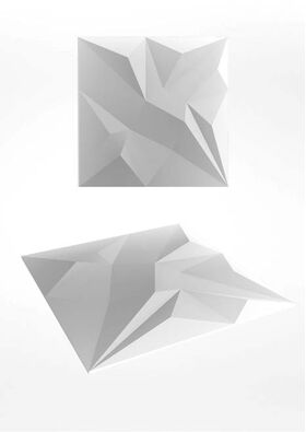 3D-gipsväggpanel DENALI (72x72 cm)