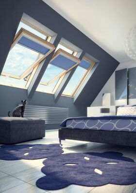 Dachfenster FTP-V U4 von FAKRO mit Dauerlüftung und 3 Verriegelungsstufen