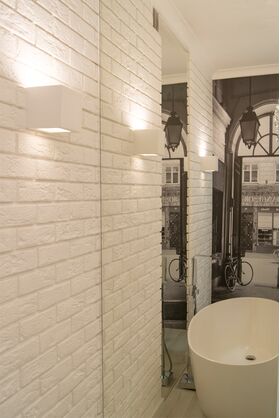 PARMA 01, gypsum brick tile with integrated joint