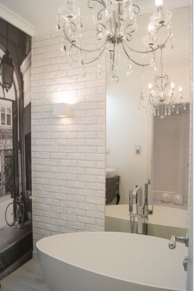 PARMA 01, gypsum brick tile with integrated joint